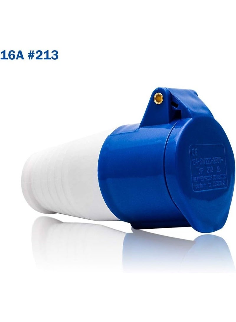 Fixer 16 A 3-Pin Industrial Waterproof Plug & Socket Connector – IP44/Weather-Resistant Male & Female Power Connection - Image 1